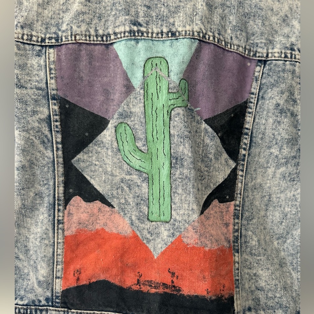 Hand painted jean jacket